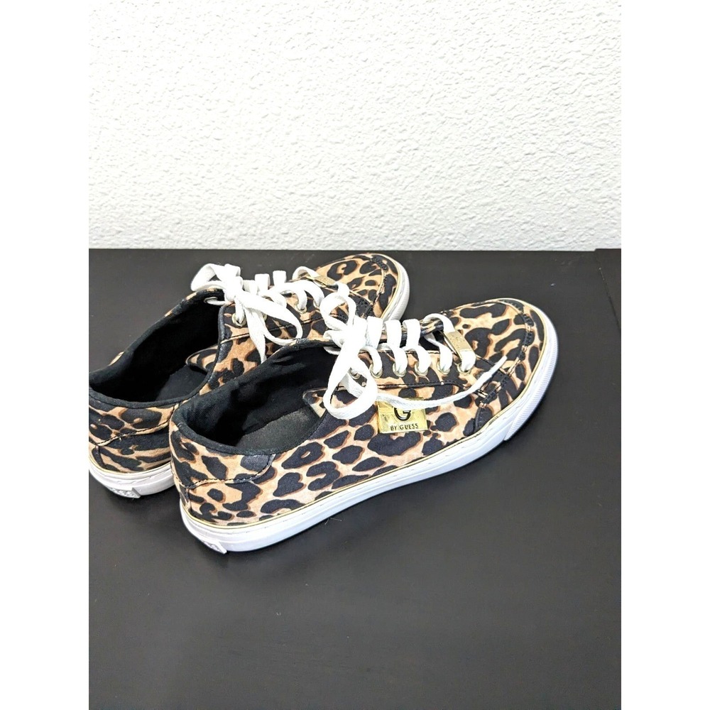 G by Guess Leopard Print Sneakers Womens 5.5M Casual Fashion Lace-Up Shoes - Picture 4 of 10